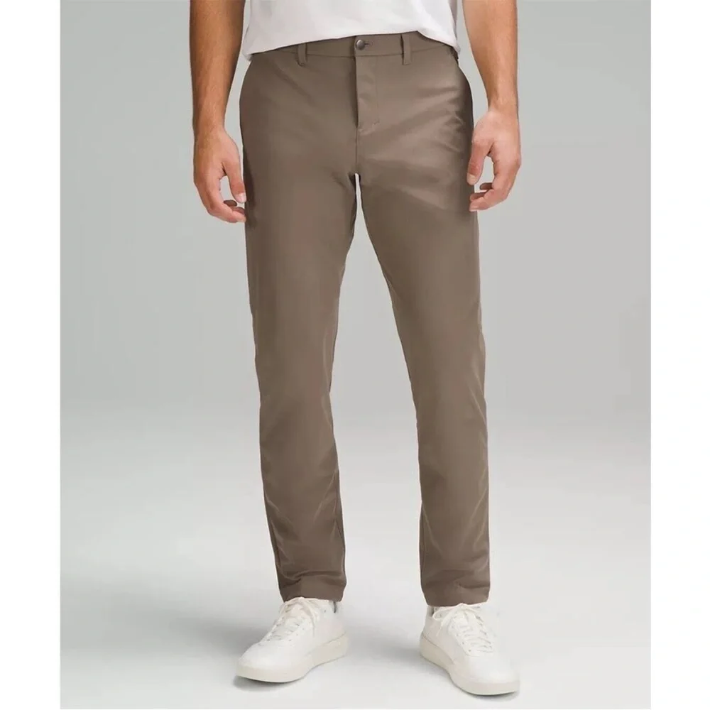 Lululemon ABC Classic-Fit 5Pkt Pants Trouser Warpstreme In Nomad 32 - Picture 2 of 5